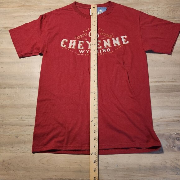 Cheyenne Wyoming T-Shirt Red Size Small Fruit Of The Loom HD Cotton‎ NEW NWT - Picture 9 of 9